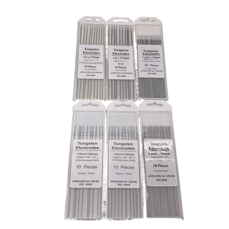WZ8 welding electrode with high quality for tig torch white tungsten electrode 