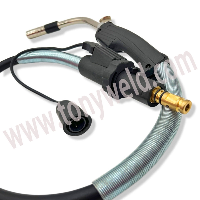 thumbnail interactive-video image 1 of MIG Welding Gun – Fits Lincoln Electric PRO 100, PRO 155, PRO Core 100 – 10ft/12ft/15ft – USWELDWIRE 1 of 2