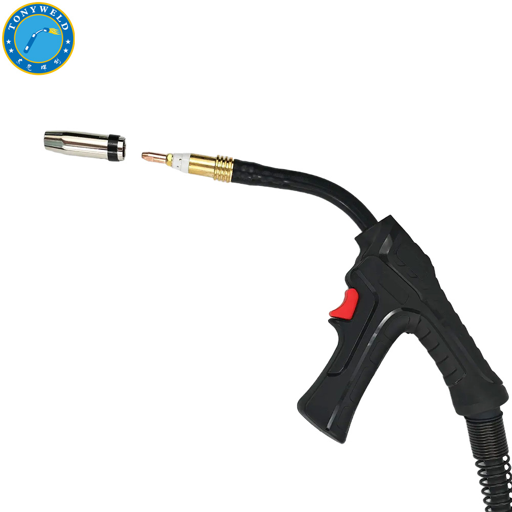 Flexible Swan Neck Mig Welding Torches Binzel Removable Pistol Grip Mb 24KD Co2 Gas Air Cooled Gun Torch