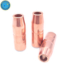 Welding Accessories Nozzle NS-A1218C 1/2” Bore, 1/8” Recess, Copper Φ12.7*69.8 for Bnd AccuLock S Series Welding Torch Spare Parts 