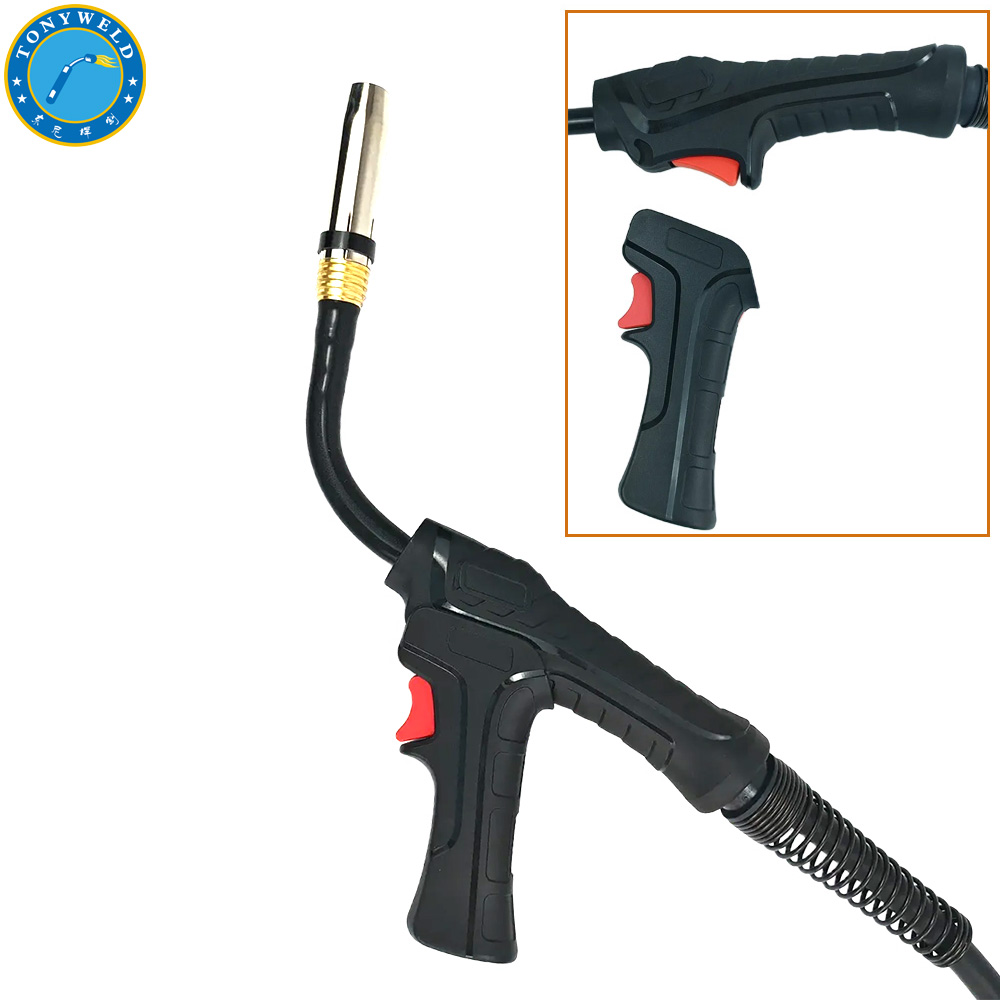 Flexible Swan Neck Mig Welding Torches Binzel Removable Pistol Grip Mb 36KD Co2 Gas Air Cooled Gun Torch