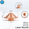 Laser Cutting Nozzle Double Layer Diameter 28mm Thread M11 Aperture 0.8-5.0 Options for CNC Machine