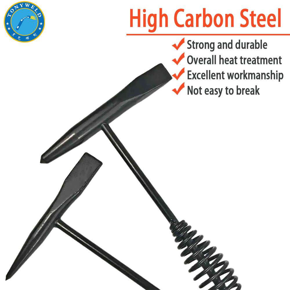 High Carbon Steel Rust Cleaning Wholesale Welding Chipping Hammer with Spring Handle for Welders 300g 500g 