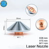 Laser Cutting Nozzle Double Layer Diameter 28mm Thread M11 Aperture 0.8-5.0 Options for CNC Machine