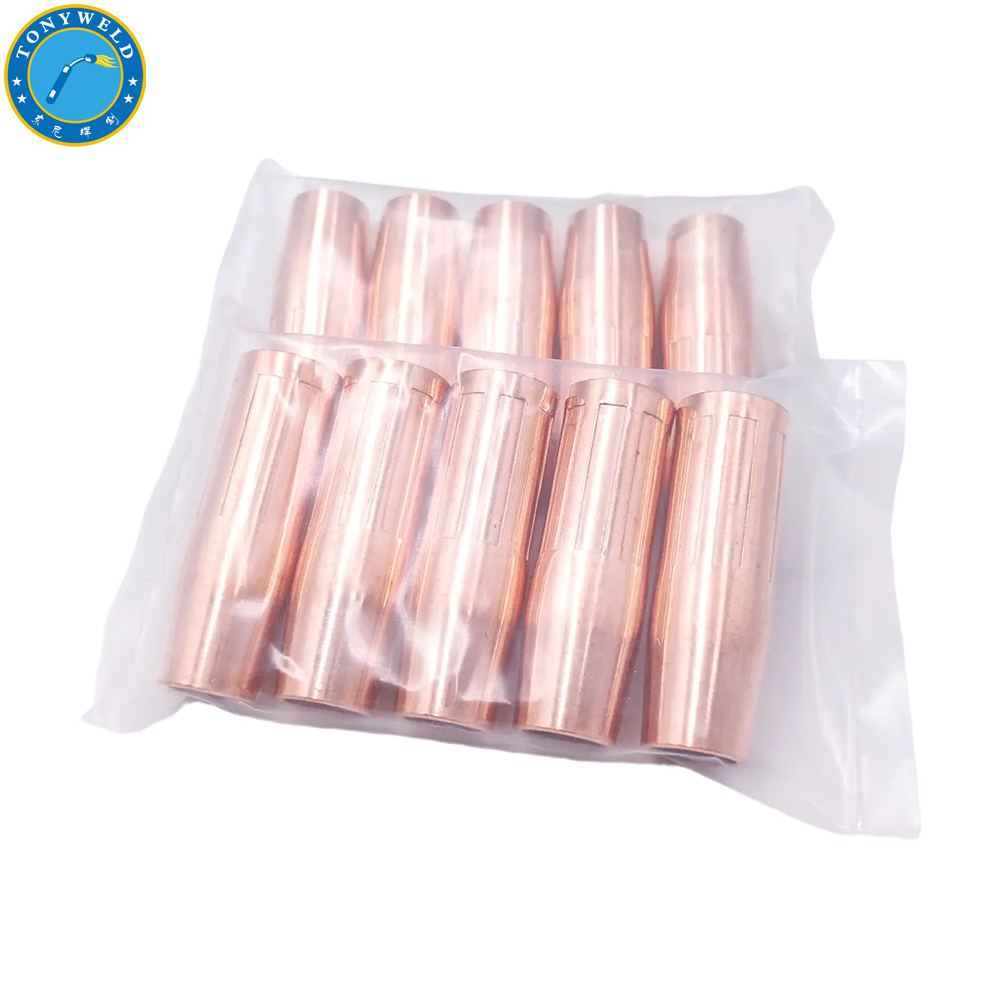 Welding Accessories Nozzle Tips 21-50 1/2" 12.7*57mm for Tweco Series 180A Mig Welding Gas Air Cooled Torch 