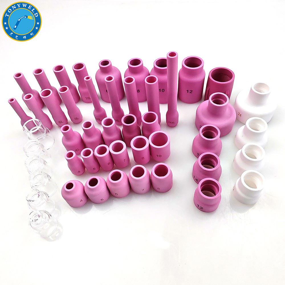Different Size of Pink Ceramic Nozzle for Wp9 Wp20 Wp17 Wp18 Wp25 Wp26 Tig Welding Torch Kit Parts