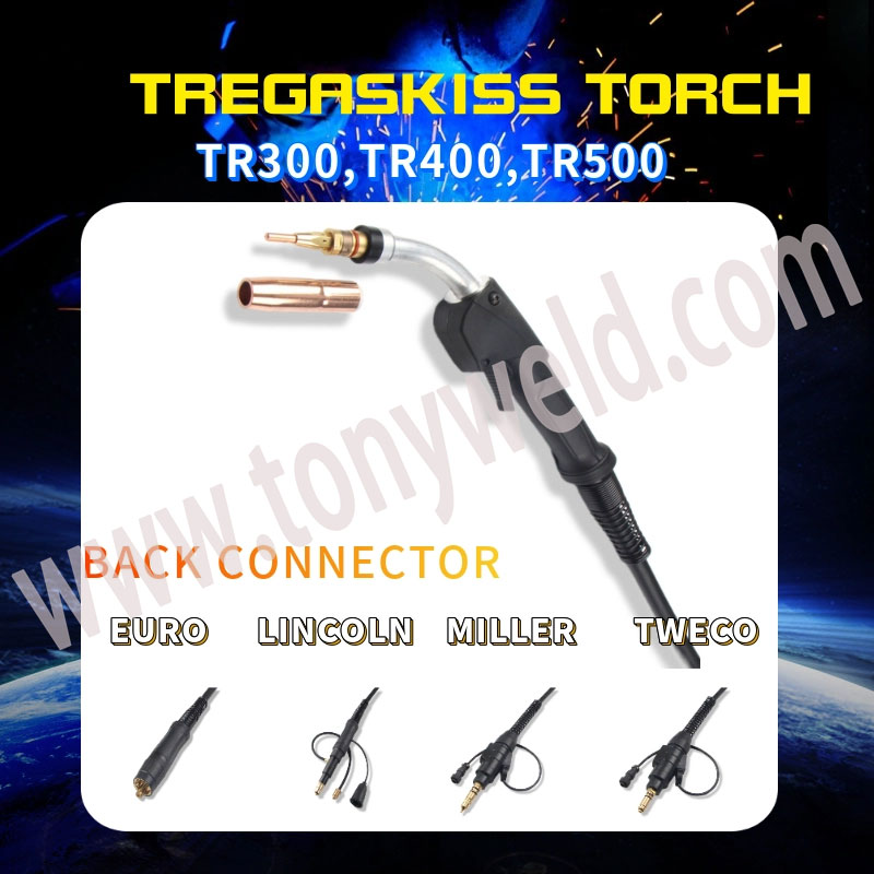Tregaskiss XS 300A Air Cooled CO2 mig welding torch and consumables 