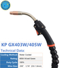 GX403W Kemppi GX 403W Water Cooled 400A MIG Torch 5.0m with Euro Connector Welding Gun