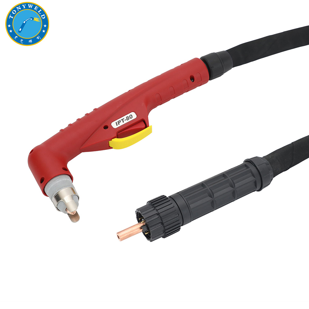 TECMO IPT80 PT80 air Cooled handle Plasma Cutting Torch Central Adaptor 5m Gun