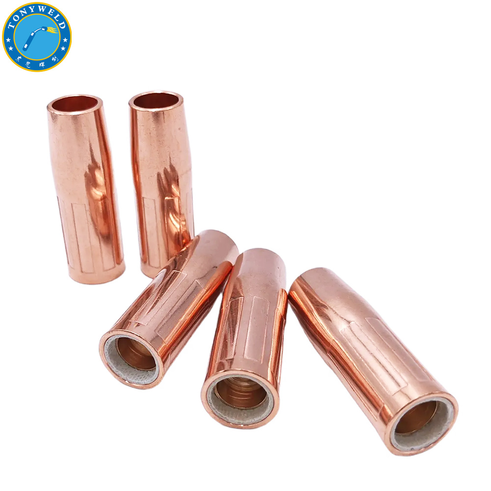 Welding Accessories Nozzle Tips 21-50 1/2" 12.7*57mm for Tweco Series 180A Mig Welding Gas Air Cooled Torch 