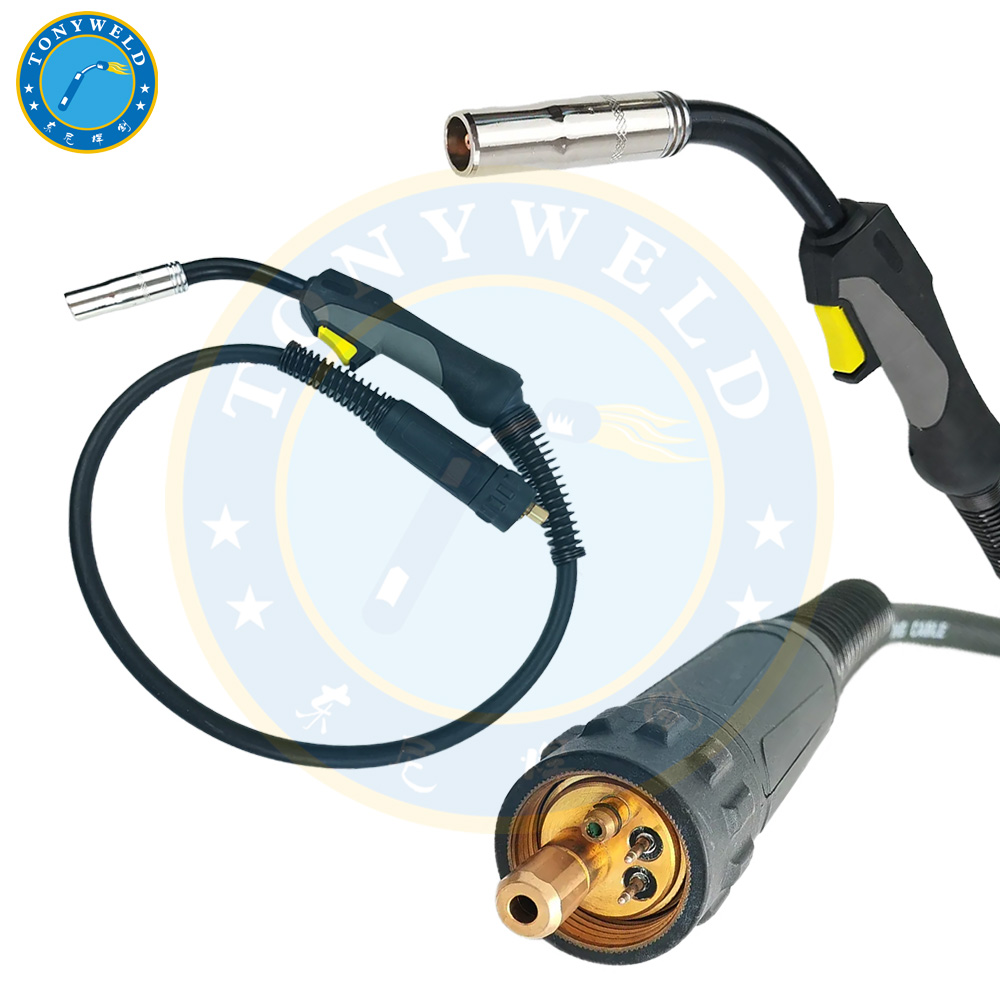 380A Mig Welding Torch Easb Type PSF415 Co2 Gas Air Cooled Gun with Euro Connector