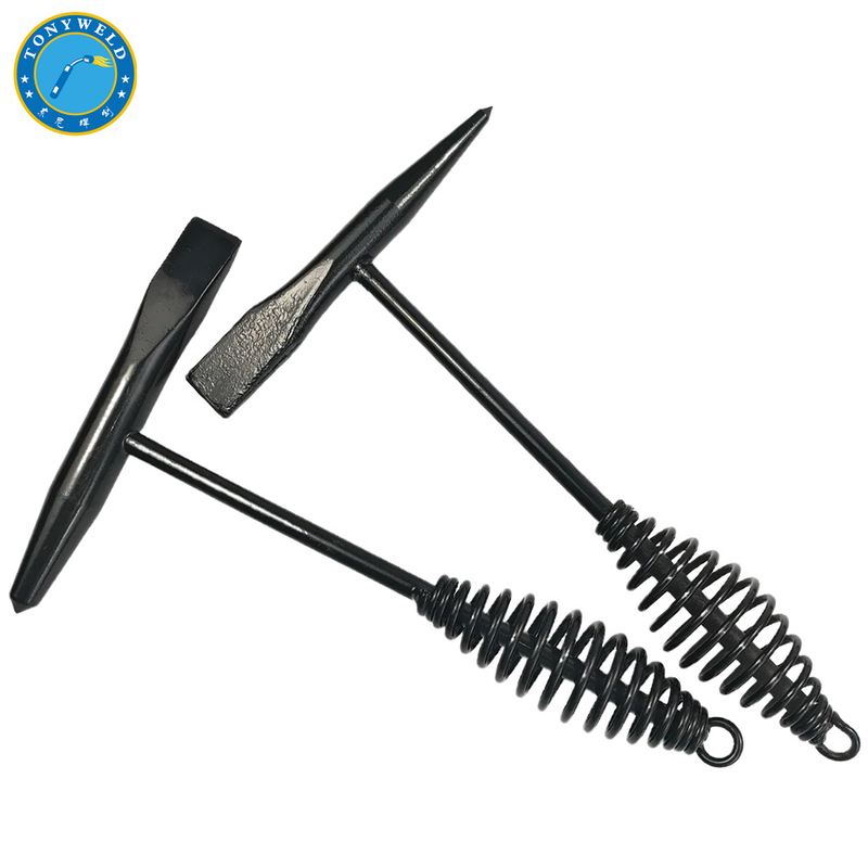 High Carbon Steel Rust Cleaning Wholesale Welding Chipping Hammer with Spring Handle for Welders 300g 500g 